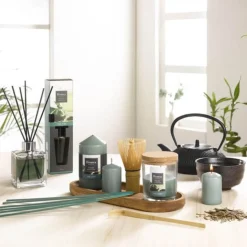 Bougie Pilier Essentiel II 15cm Thé Vert