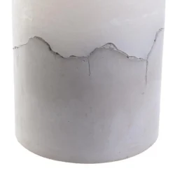 Bougie Ronde Led Base Ciment 10cm Blanc