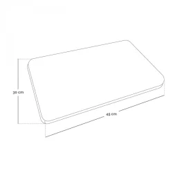 Bouillotte, coussin chauffant 45 x 30 cm pour le dos ou autres parties du corps - Cosy - Gris