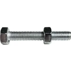 Boulon tête hexagonale et écrou Vissal finition zinguée Ø10 x 100 mm lot de 10