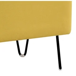 Bout de lit coffre en tissu et pieds épingles noirs SILVES