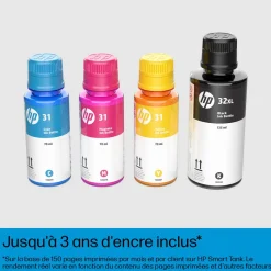 Bouteille d'encre HP 32XL Noire Authentique 135 ml (1VV24AE)