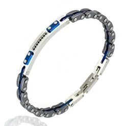 Bracelet Acier Avec Plaque - Homme