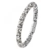 Bracelet argent tube strass par SC Crystal