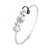 Bracelet de charms perles blancs et acier SC Crystal