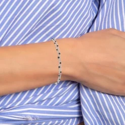 Bracelet double tour et perles noires par SC Crystal