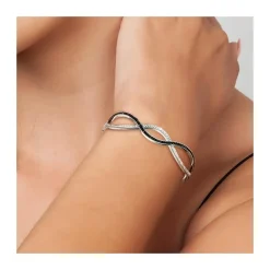 Bracelet en acier inoxydable par SC Crystal orné de cristaux scintillants