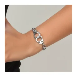 Bracelet menottes SC Crystal orné de Cristaux scintillants