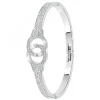 Bracelet menottes SC Crystal orné de Cristaux scintillants