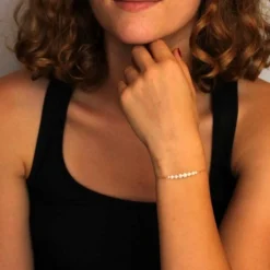 Bracelet Or et Perles - Femme
