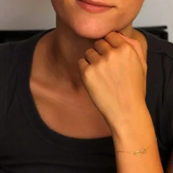 Bracelet Or Jaune - Motif Infini - Femme