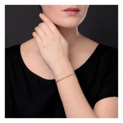 Bracelet Or Jaune Maille Grain de Café - Femme