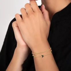 Bracelet papillons par SC Bohème en acier inoxydable