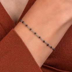 Bracelet perles noires par SC Crystal
