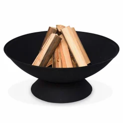 Braséro bois Ø56cm - Lavo noir - Chauffage extérieur en fonte. feu de bois. brasier