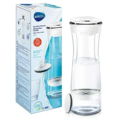 BRITA Bouteille filtrante blanche inclus 1 filtre MicroDisc