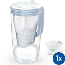 BRITA Carafe en verre bleue (2,5L) inclus 1 cartouche filtrante BRITA MAXTRA PRO All-in-1