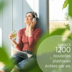 BRITA Carafe en verre bleue (2,5L) inclus 1 cartouche filtrante BRITA MAXTRA PRO All-in-1