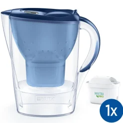 BRITA Carafe filtrante Marella bleu (2,4L) inclus 1 cartouche filtrante MAXTRA PRO All-in-1