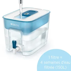 BRITA Distributeur d'eau filtrée Flow (8,2L) inclus 1 cartouche filtrante MAXTRA PRO All-in-1