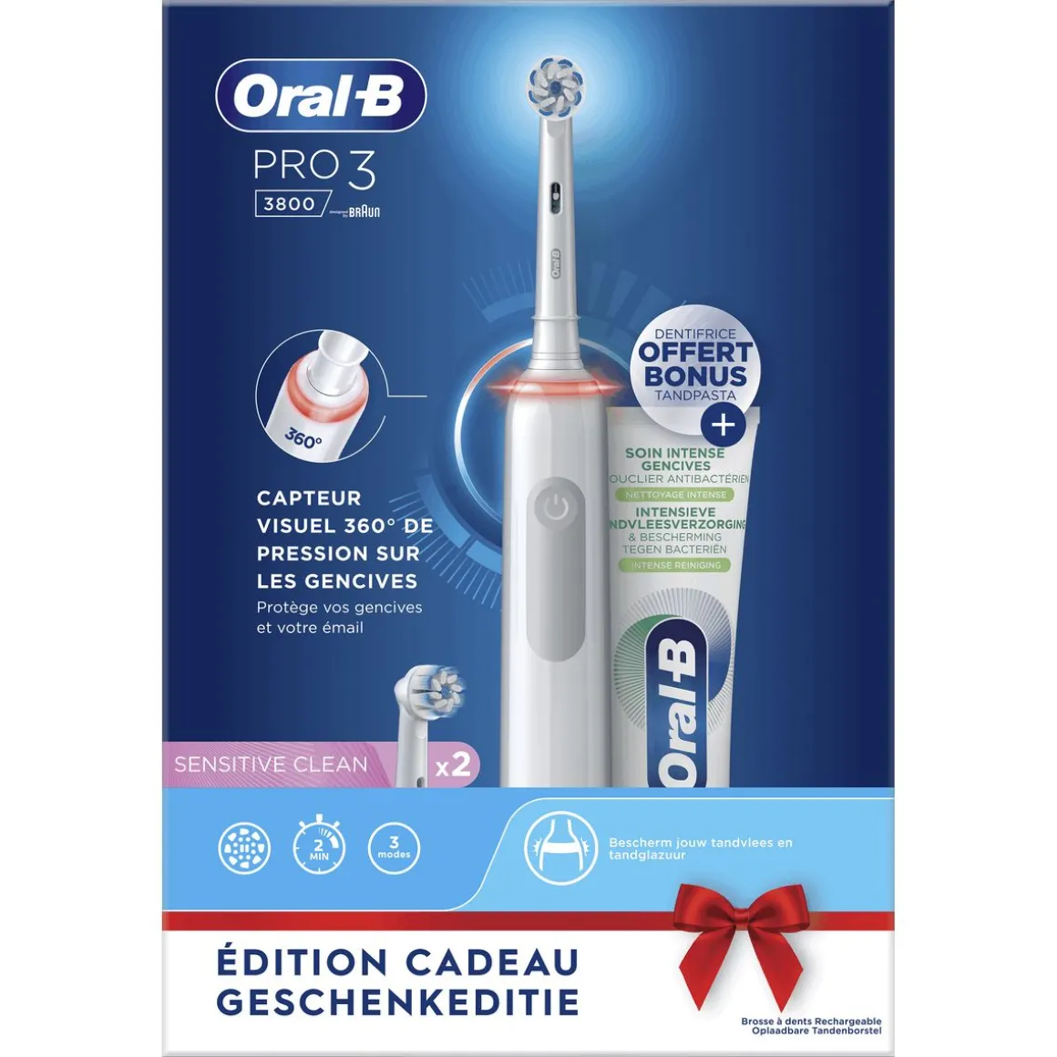 Brosse à dents électrique PRO 3800 - Blanc