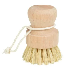 Brosse à Vaisselle Ronde en Bois Vintage 6cm Naturel
