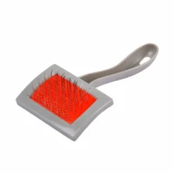 Brosse de Toilettage Picots 15cm Gris & Rouge