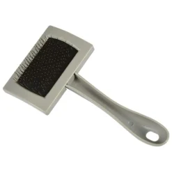 Brosse de Toilettage Picots 15cm Gris & Rouge