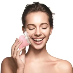 Brosse en Silicone Visage Nettoyante 5cm Rose