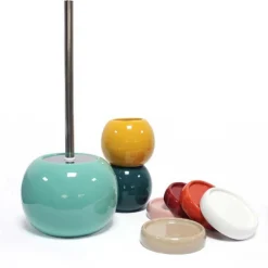 Brosse WC Design Bullea 37cm Rose Poudré