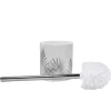Brosse WC Imprimée Orbella 40cm Blanc & Argent