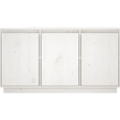 Buffet Blanc 111x34x60 cm Bois massif de pin