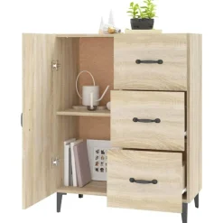 Buffet chene sonoma 69,5x34x90 cm bois d'ingenierie