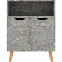 Buffet gris beton 60x30x72 cm bois d'ingenierie