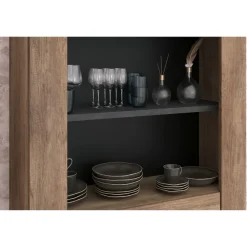 Buffet haut 2 portes, 1 tiroir et 1 étagère L110 cm TORSTEN