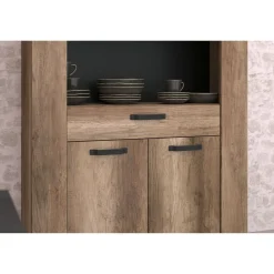 Buffet haut 2 portes, 1 tiroir et 1 étagère L110 cm TORSTEN