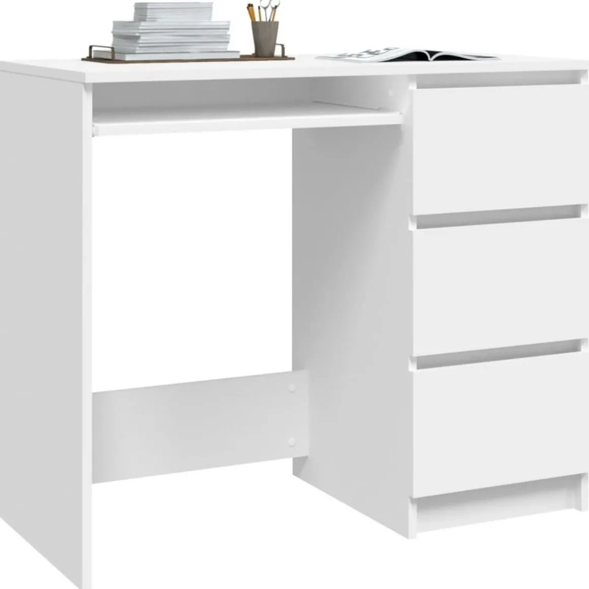 Bureau Blanc 90x45x76 cm Bois d'ingenierie