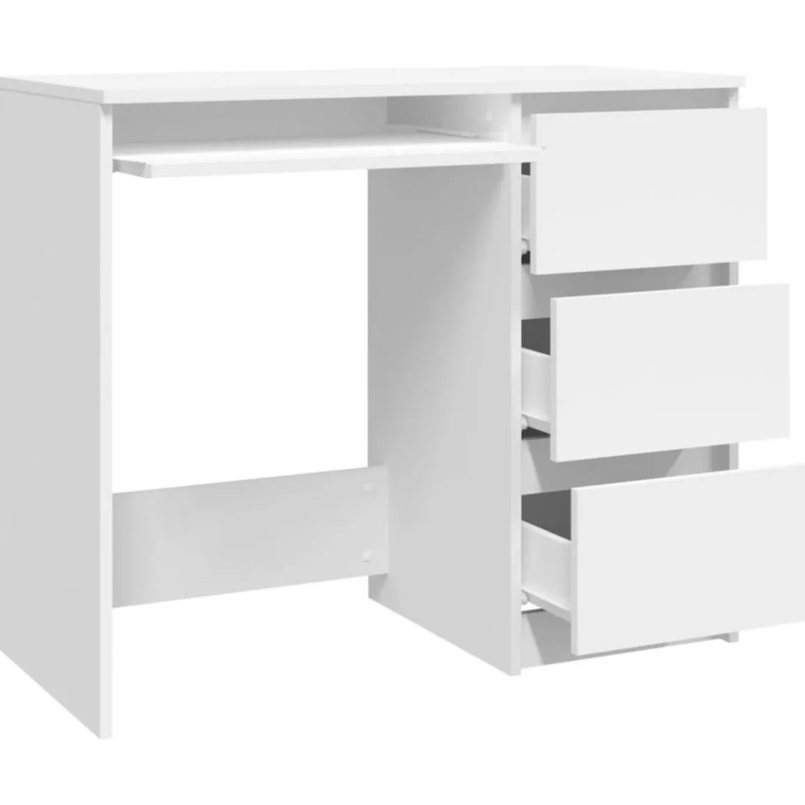 Bureau Blanc 90x45x76 cm Bois d'ingenierie