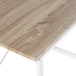 Bureau Cáceres Blanc,Table pour PC, Style Industriel, 90 cm Longueur