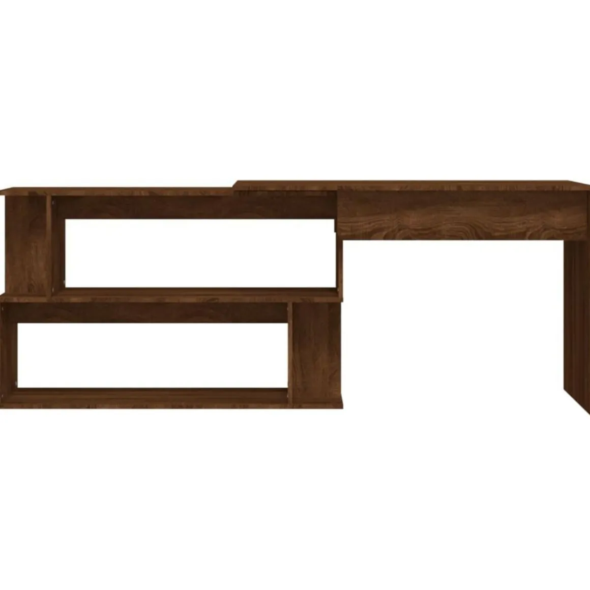 Bureau d'angle Chene marron 200x50x76 cm Bois d'ingenierie