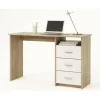 Bureau droit 3 tiroirs 1 niche L123cm ARISTOTE