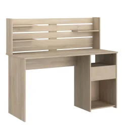 Bureau droit avec crédence et rangements L138cm PIA