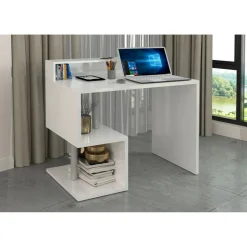 Bureau droit avec rehaussement L100 cm SANTA