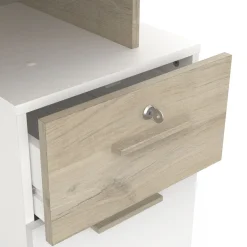 Bureau droit double caisson de rangement L134cm SOCRATE