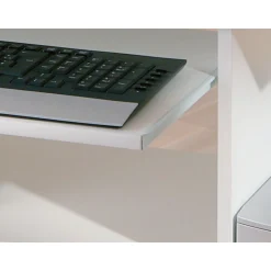 Bureau droit informatique avec tablette coulissante et roulettes L80cm ADRIEN