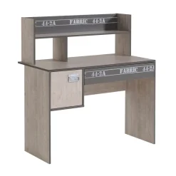 Bureau enfant 1 porte 1 tiroir 1 étagère style industriel L108cm LOFTY