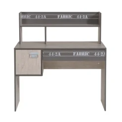 Bureau enfant 1 porte 1 tiroir 1 étagère style industriel L108cm LOFTY