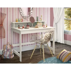 Bureau enfant en Pin massif vernis blanc MATHILDA