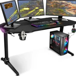 Bureau gamer HEADQUARTER 400 - RGB - Grande tail
