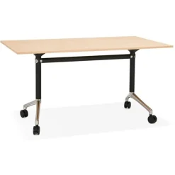 Bureau Pliable à Roulettes Lexon 140cm Naturel